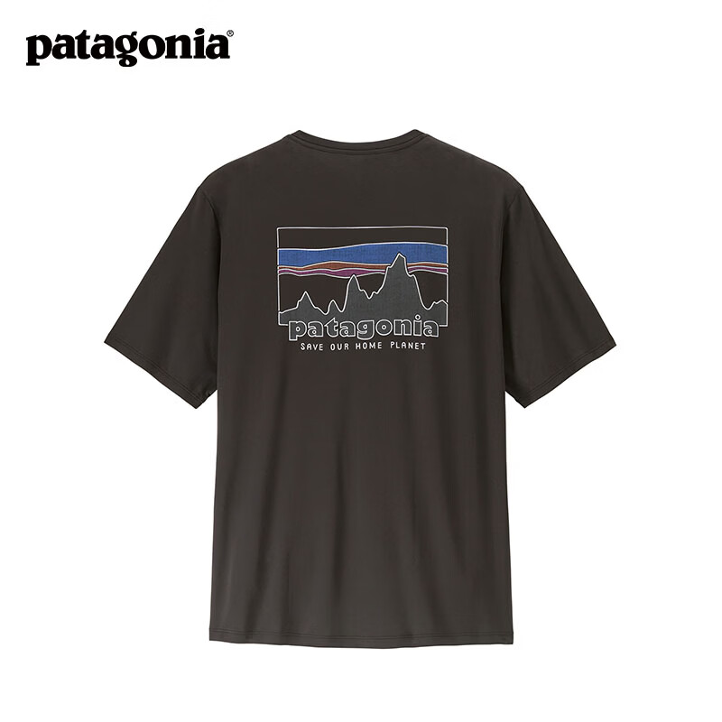 巴塔哥尼亚（Patagonia）男士弹性透气C1运动圆领速干短袖T恤 Capilene Cool Daily 45478 BLK M