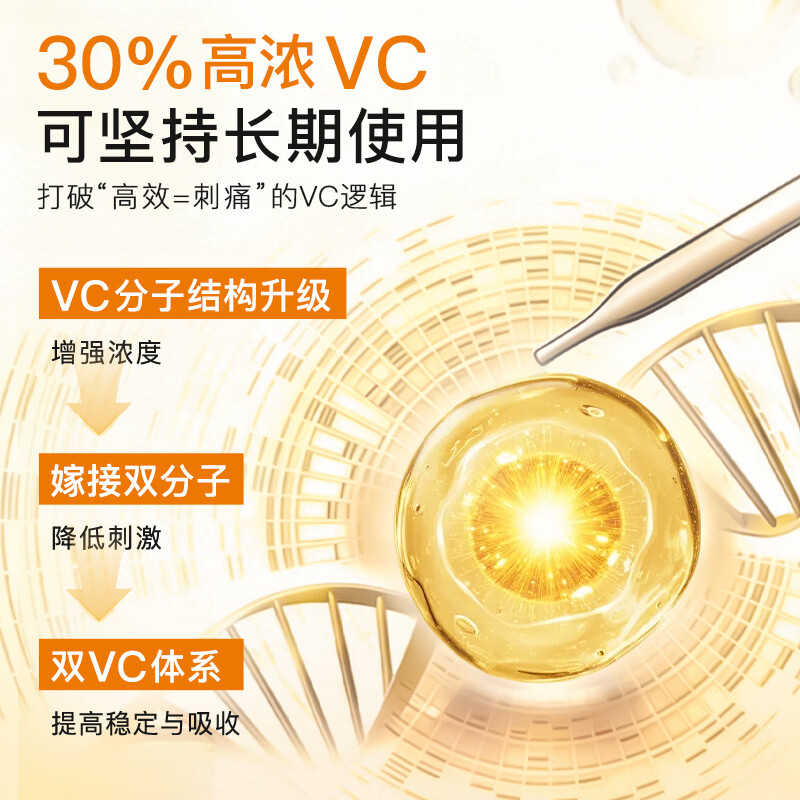 诺士博(NOVEXPERT)诺士博30%vc精华液抗氧去黄提亮紧致维c原液孕妇护肤品生日礼物 【升级焕白囤货装】30%VC精华10ml×2