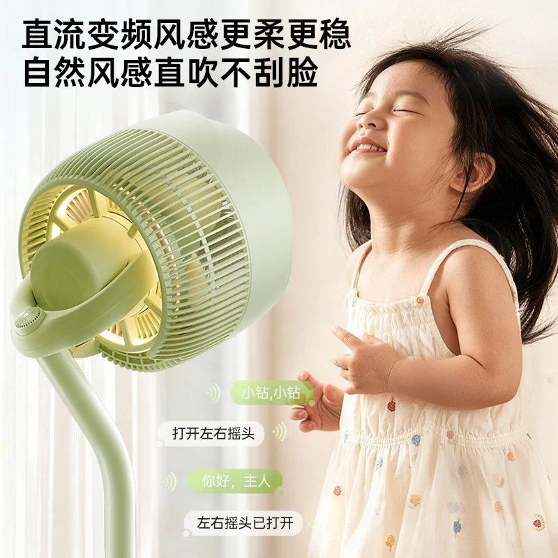 钻石牌(DIAMOND)一级能效直流变频轻音空气循环扇家用语音遥控电风扇香薰双重净化抑菌落地扇YY 【花型款】一级能效+直流语音可定时