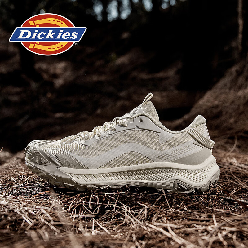 Dickies男鞋夏季2026新款老爹鞋男增高鞋子软底男士休闲鞋户外登山运动鞋 米色 42
