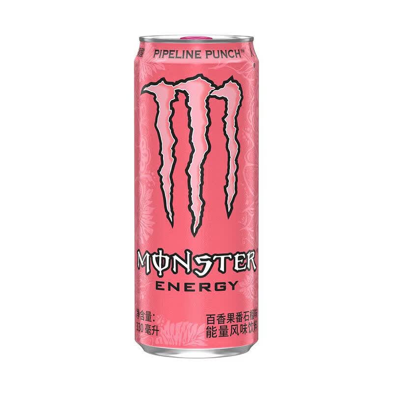 可口可乐Monster魔爪330ml罐装整箱黑白魔爪运动能量风味饮料 百香果番石榴味330ml*12罐