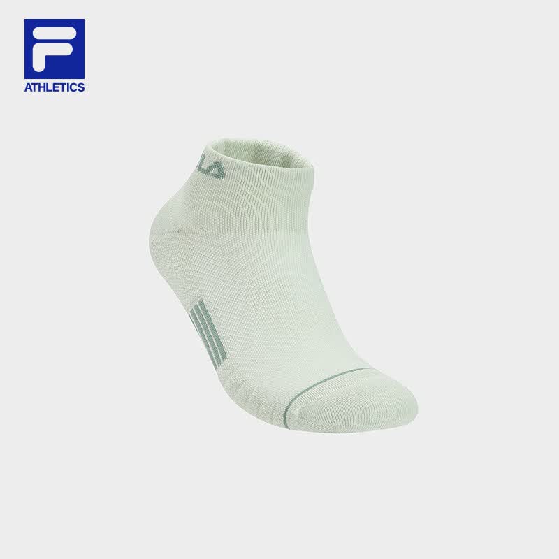 FILA 斐乐官方女子新款低腰袜简约舒适袜子健身运动袜短袜短筒袜 灰烬绿-GN XS