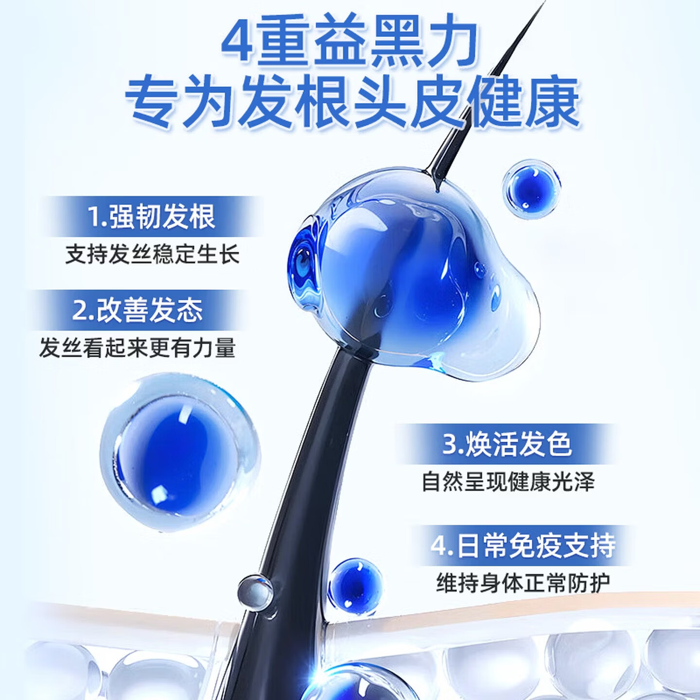 斯柏康维生素b伯白发脱发养护发乌黑柔顺维生素B官方正品 42g*1盒 【体验装】