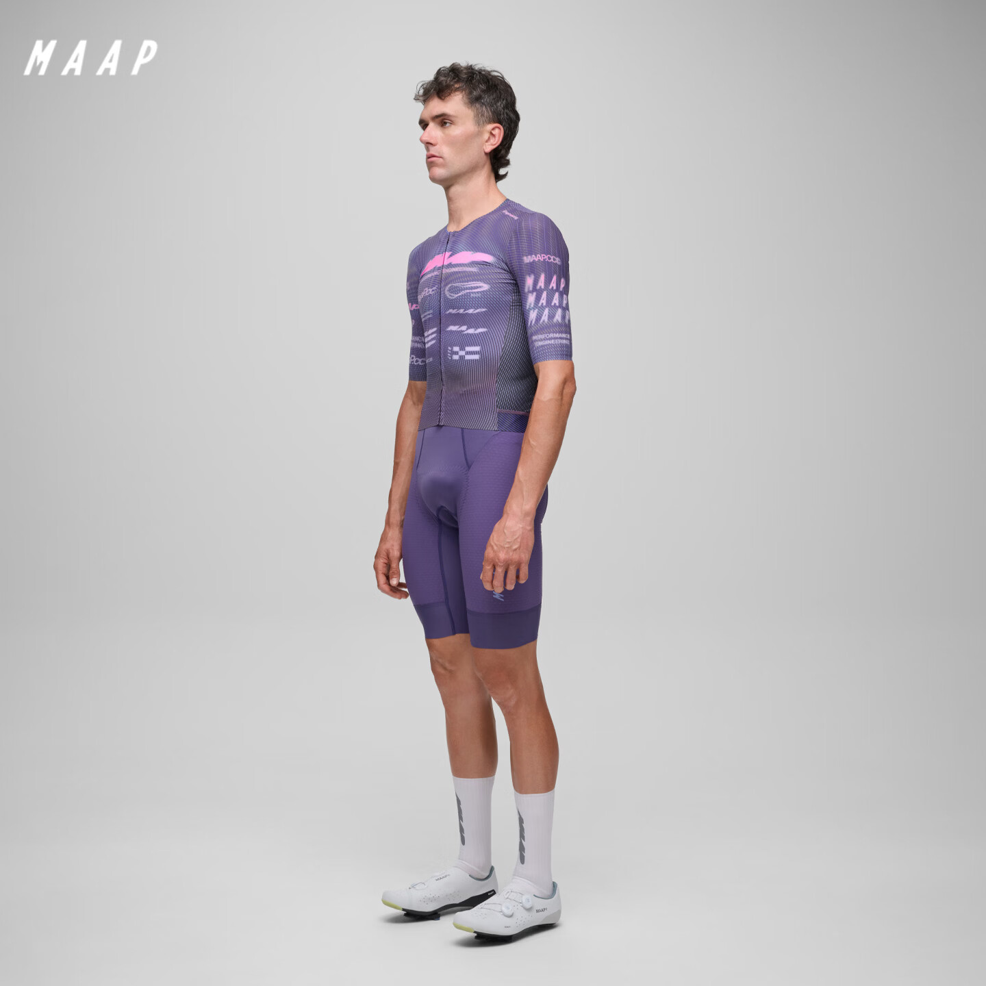 MAAP【新品】 男士 PRO BIB 2.0 骑行短裤专业城市公路车骑行裤子 迷雾紫 L