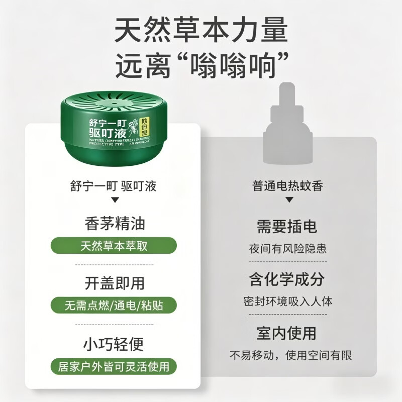 千居惠驱蚊神器室内强效驱蚊虫香茅精油宿舍家用无毒驱商用驱蚊香薰魔盒 4盒装