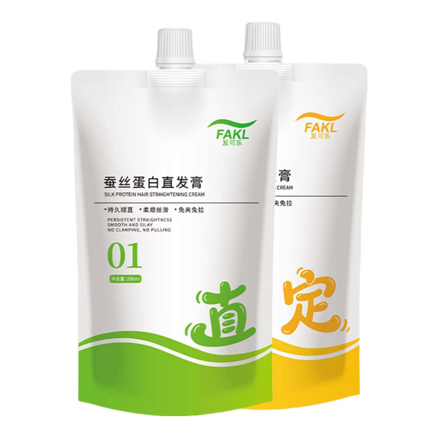 发可乐拉直蛋白矫正直发膏刘海矫正软化剂头发柔顺胎毛定型药水免拉家用 免拉免夹-沙龙专供 600ML 漂发/烫发液 直发膏