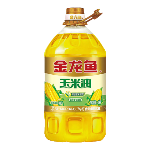 金龙鱼玉米油4L非转基因压榨家用炒菜食用油烘焙压榨植物油 4L*1桶