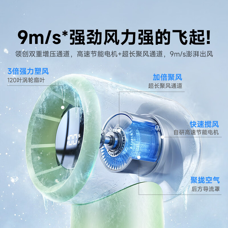 奢姿(shezi)手持风扇2026新款便携式随身手拿电风扇usb充电户外100档大风力办公室桌面学生儿童长续航小风扇 【手持小风炮丨少女粉】送挂绳 1200mAh