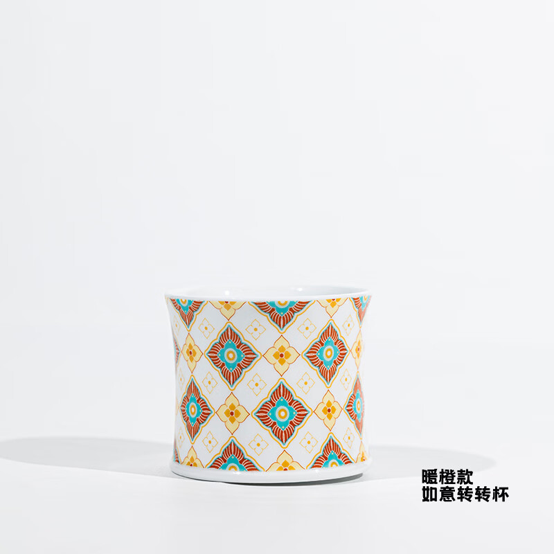 jdz景德镇陶瓷旋转茶杯防烫品茗杯主人杯酒杯红茶杯转转杯手工文创 清蓝款