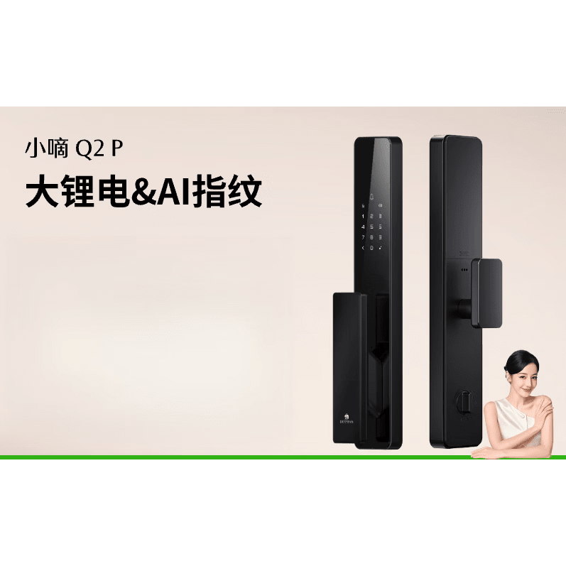 德施曼全自动智能门锁密码锁指纹锁电子锁小嘀 Q2P星爵黑