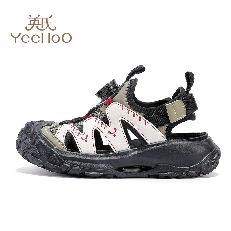 英氏（YEEHOO）儿童凉鞋2026新款夏季包头防滑溯溪鞋框子鞋中大童学生涉水鞋 白色 31