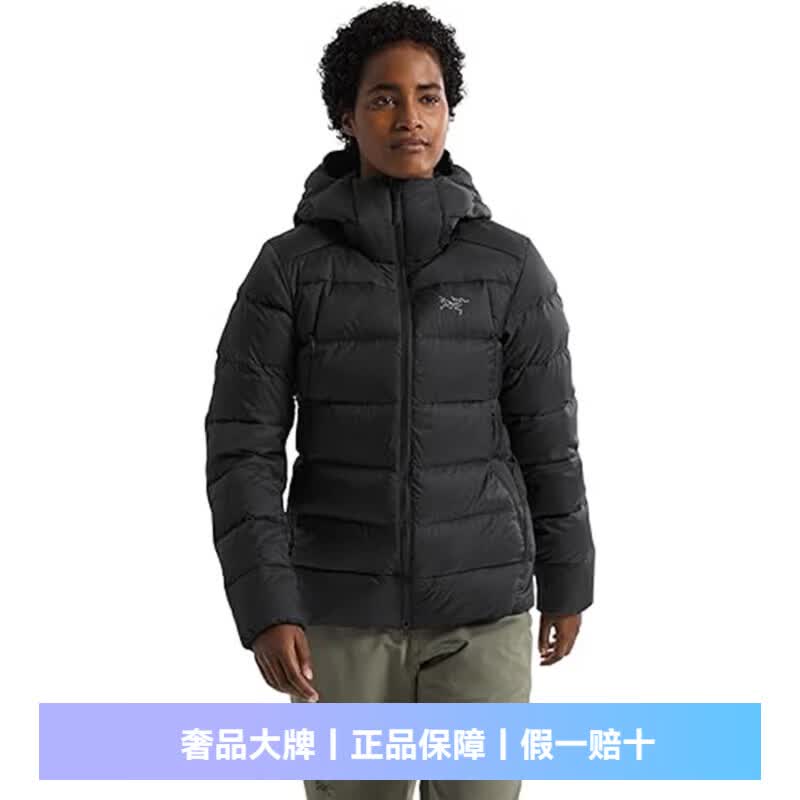 始祖鸟（ARC'TERYX）Thorium Hoody女士羽绒服750蓬鹅绒防风雨秋冬连帽保暖上衣外套 黑色 XXS