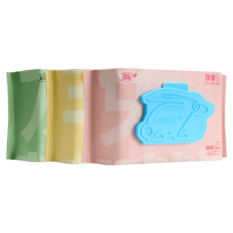 启美（QIMEI）纯水湿巾纸 十二生肖家用实惠装婴儿手口专用 湿巾加厚80抽 【80抽】生肖盲盒 3包