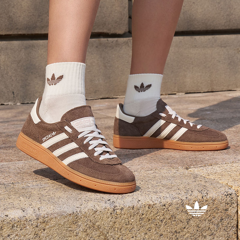 阿迪达斯（adidas）HANDBALL SPEZIA休闲防滑舒适低帮板鞋IF6490男女同款褐色37