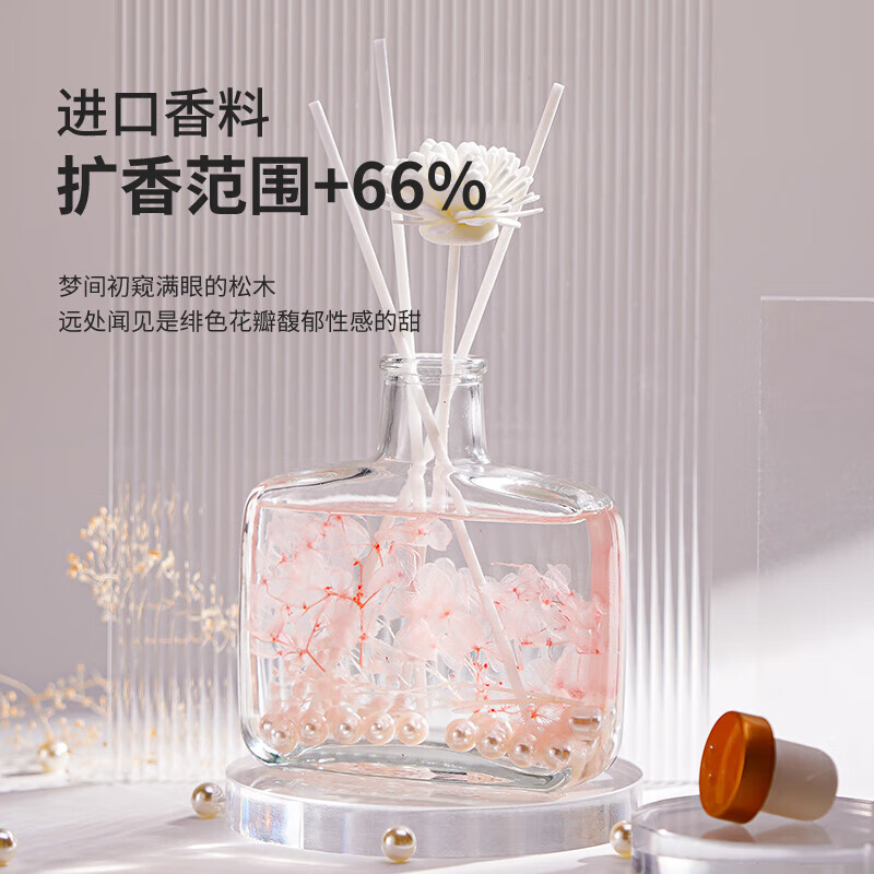 温佩兹永生花车载香薰藤条无火香薰室内卧室持久香氛车载香水 【永生花】栀子花120ml