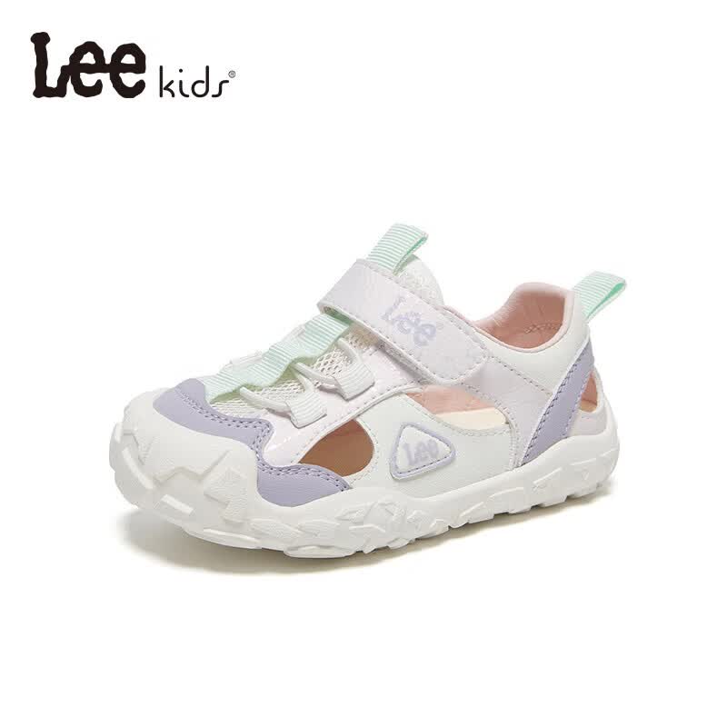 Lee童鞋夏季新款儿童包头凉鞋男童镂空涉水沙滩鞋女童 X0141 粉色 28 【建议脚长168-173mm】