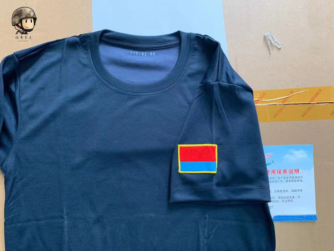 体能服空军训练服3543飞行圆领衫短袖夏季藏青速干t恤白色飞行员男