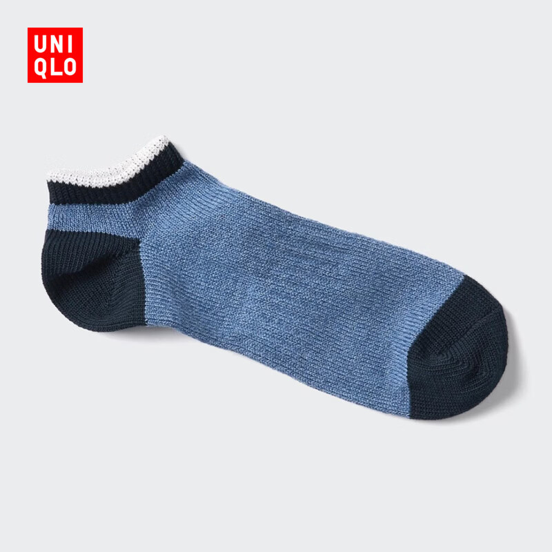 优衣库男装短袜/袜子26春夏新款482628 479536 482628/64湖蓝色 S /M/25～27 cm