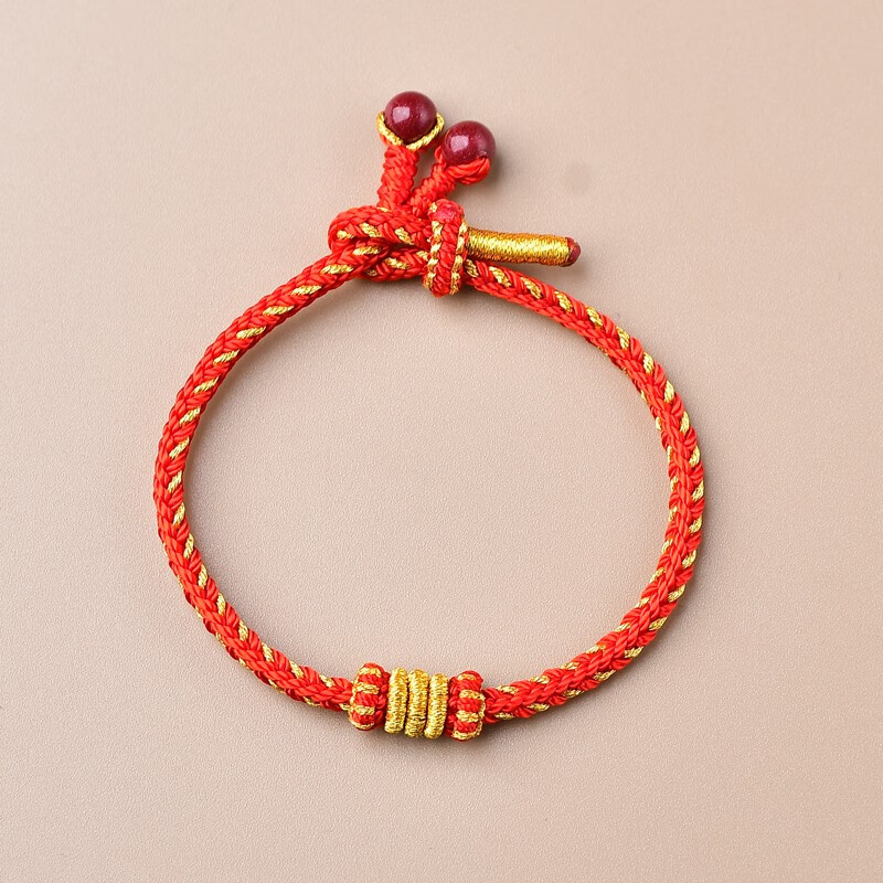爱梦说本命年红绳手链女编织手绳朱砂转运珠手链男鼠兔龙马鸡送闺蜜