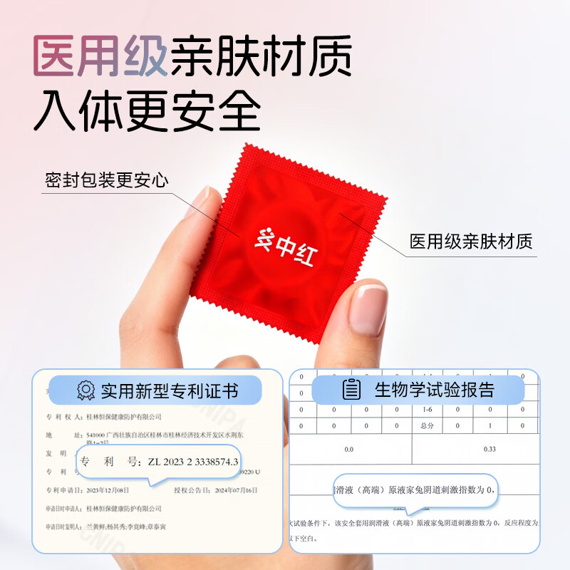 中红避孕套超薄安全套玻尿酸水润滑套套情趣计生用品 【面膜套】超薄玻尿酸30只装
