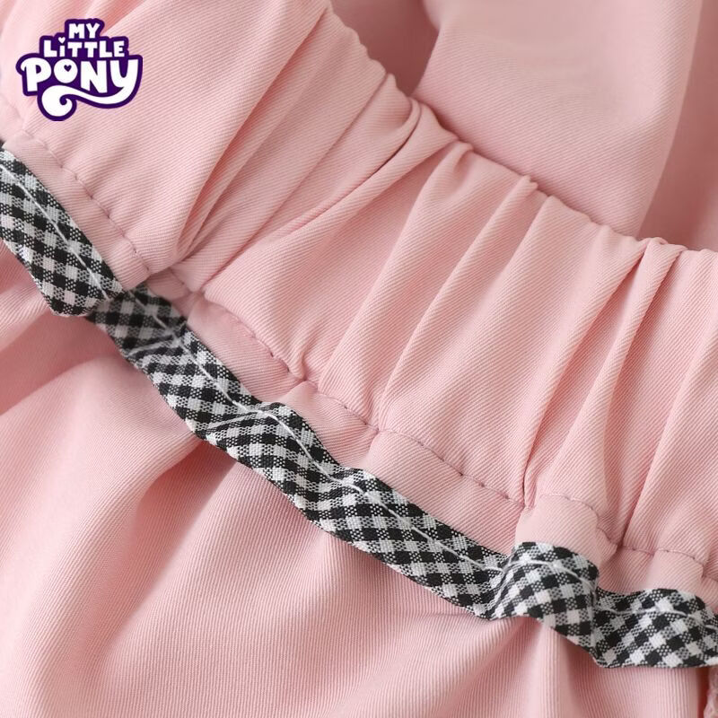 小马宝莉(MY LITTLE PONY)女童套装2026夏季新款工装裤子女孩休闲恤两件套装 粉色工装裤套装 110 110码 建议95-105cm