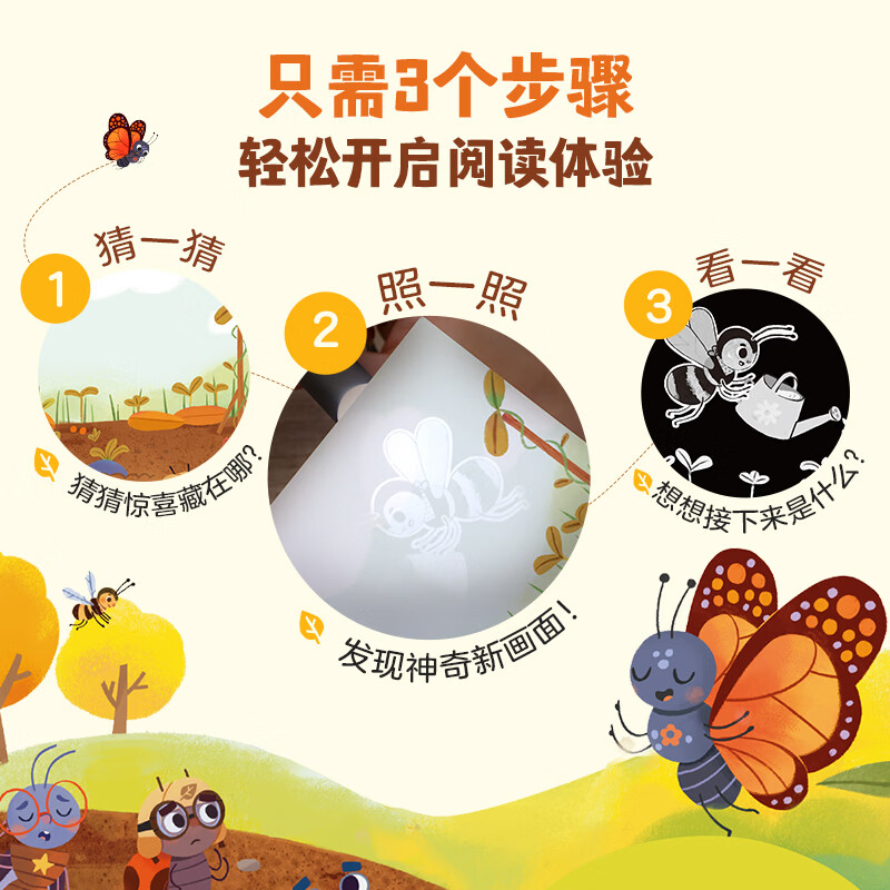 乐乐趣手电筒看里面绘本 鸟窠 儿童名家名作绘本茅盾文学奖获得者贾平凹经典散文文学作品 小学生 3-10-14岁 手电筒看里面科普绘本（全5册）