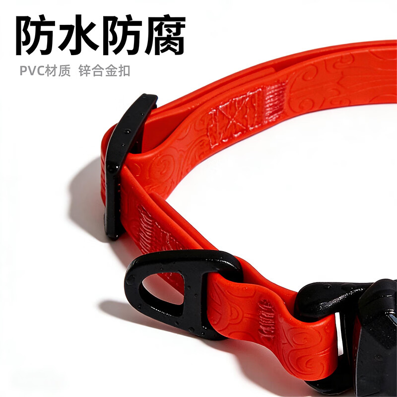 斯派科磁吸宠物项圈轻松穿戴一吸即合猫狗脖围防水防锈高档云纹不卡皮毛 黑色磁吸项圈L码【40-80斤】