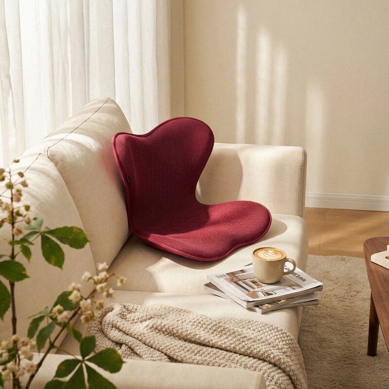 乐班花瓣坐垫靠垫一体护腰坐垫 护腰久坐神器美臀塑形座椅护腰 【花瓣塑形护腰坐垫】玫瑰红