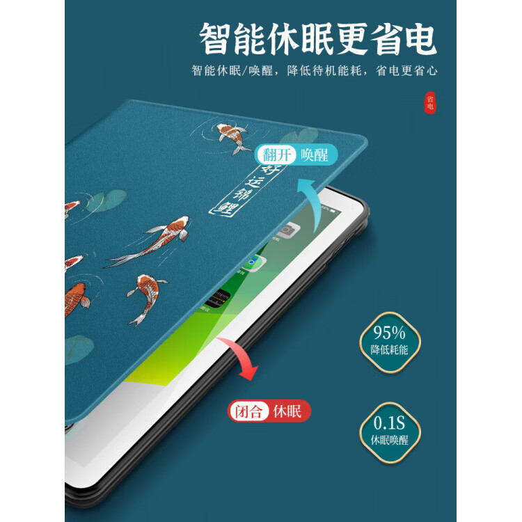 适用ipad保护套air2平板ipad9保护壳ipad11防摔air7硅胶9.7英寸mini7第九八七8代345苹果2018软壳 (书本款)【青花烟雨】+防爆钢化膜 iPad Pro 2018版全面屏