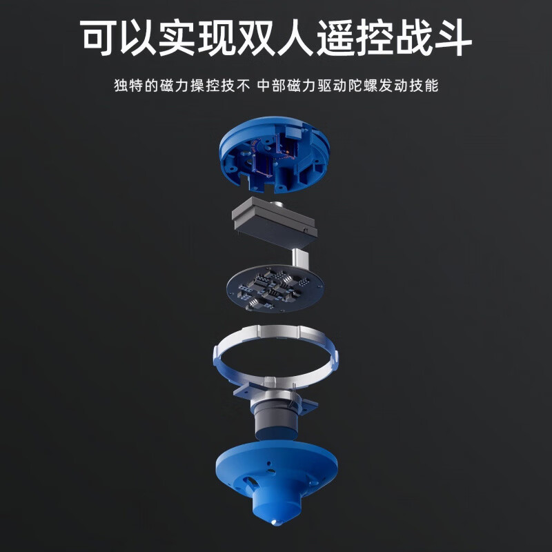 元族双人对战遥控陀螺全新玩法男孩黑科技玩具儿童礼物亲子互动游戏 【无遥控器】陀螺手动玩法