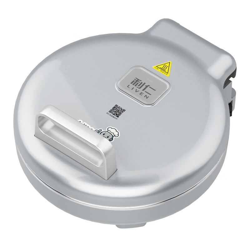 利仁（Liven）小钢人不锈钢电饼铛家用0涂层 1800W双面加热电饼档烙饼专用锅无涂层电煎锅早餐机 加厚全钢烤盘锅 【全钢第一代】无惧钢丝球+无涂层