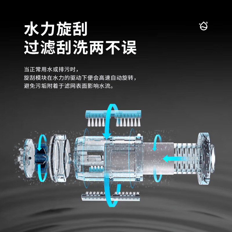 日丰前置过滤器三代原装正品自动反冲洗大流量全屋自来水过滤包安装 自动反冲洗QZ106(20/25通用)100%正品