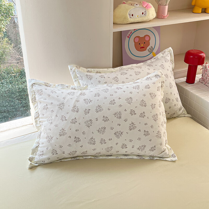 雅鹿春秋床上四件套新款床单被套被罩床品学生宿舍家用四件套 素卉 米黄  【清爽透气水洗棉】 1.2m宿舍 床单款 （被套150*200cm）三件套