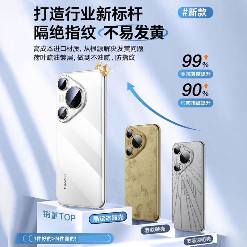 酷觉适用华为pura80pro手机壳pura70pro透明保护套p70ultra全包新款pura80pro+超薄防摔简约轻奢男 【透明套霞光紫】冰透薄感丨超薄手感丨防摔防爆 华为pura90