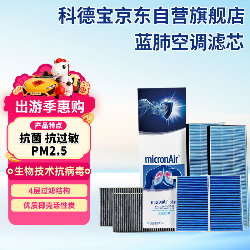 科德宝空调滤清器滤芯MF002外置+内置6片HEPA适用特斯拉Y毛豆MODEL Y EV