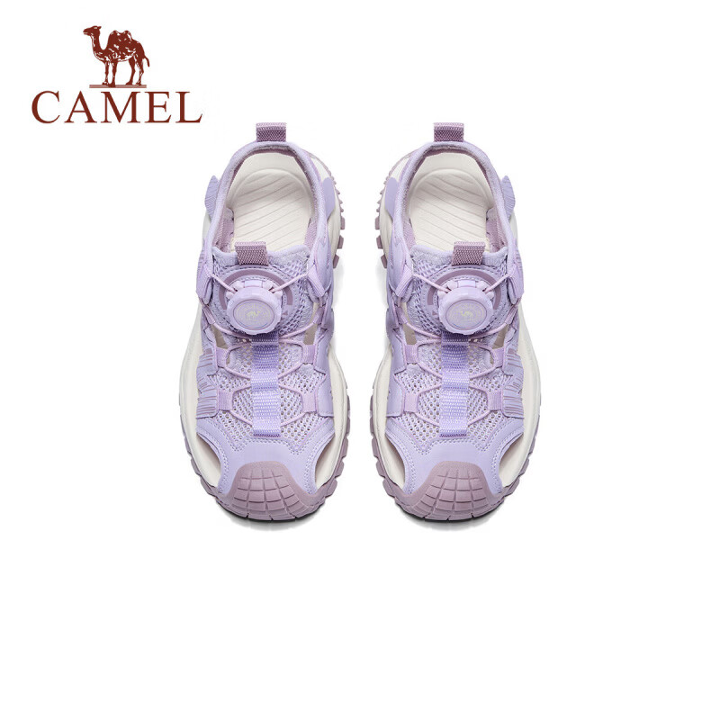 骆驼(CAMEL)夏季新款儿童溯溪包头凉鞋户外青少年透气防滑沙滩鞋男童女童大童 紫色D66BX64086 34
