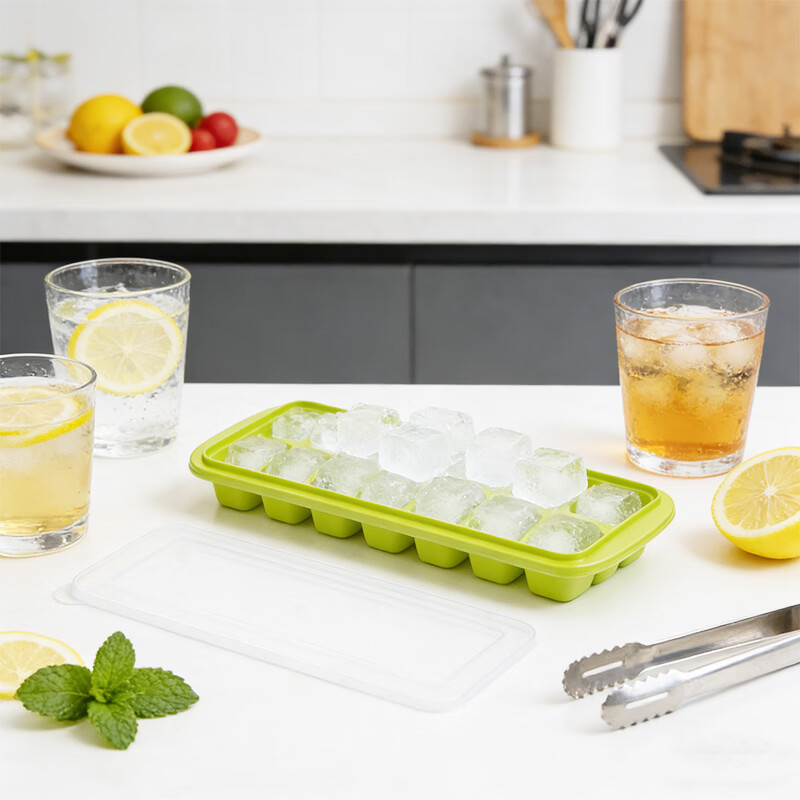 茶花（CHAHUA）制冰盒冰格冰块模具冰箱食品级冰块神器家用自制冻冰冰块盒 【随机颜色】2个装