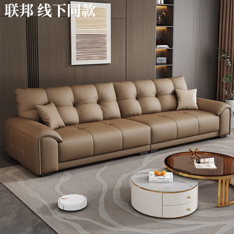 聯(lián)邦2025年新款意式極簡真皮沙發(fā)客廳簡約現(xiàn)代輕奢皮藝沙發(fā)網(wǎng)紅款 1.1米雙扶手單人位沙發(fā) 【豪華版】新升級六防科技貓抓皮