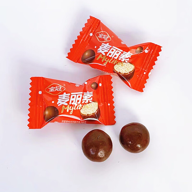 金冠麦丽素巧克力豆小包装小颗粒零食500g散装网红糖果喜糖年货 单粒