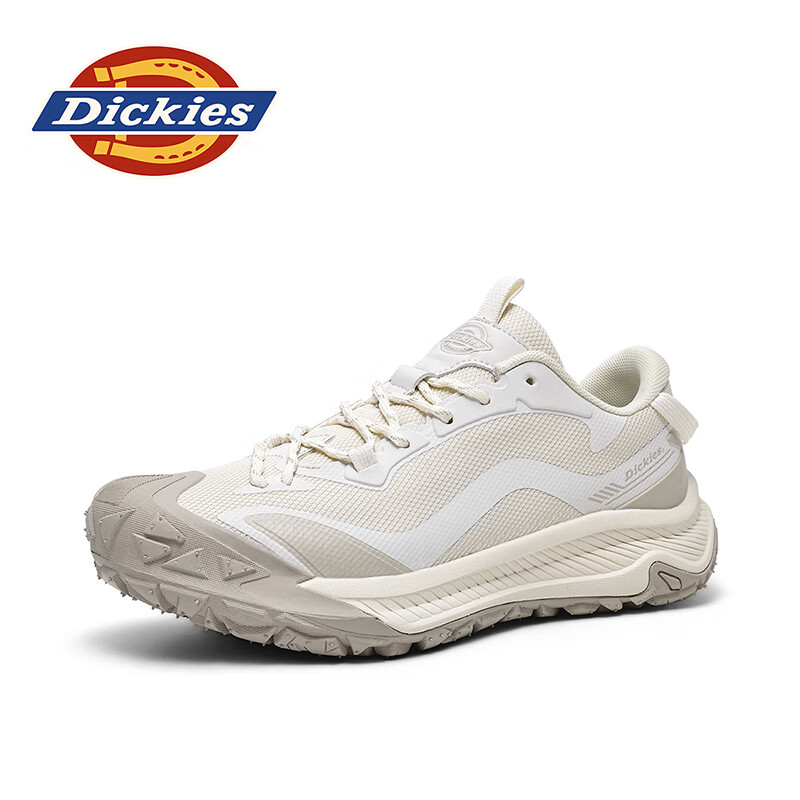 Dickies男鞋夏季2026新款老爹鞋男增高鞋子软底男士休闲鞋户外登山运动鞋 米色 42