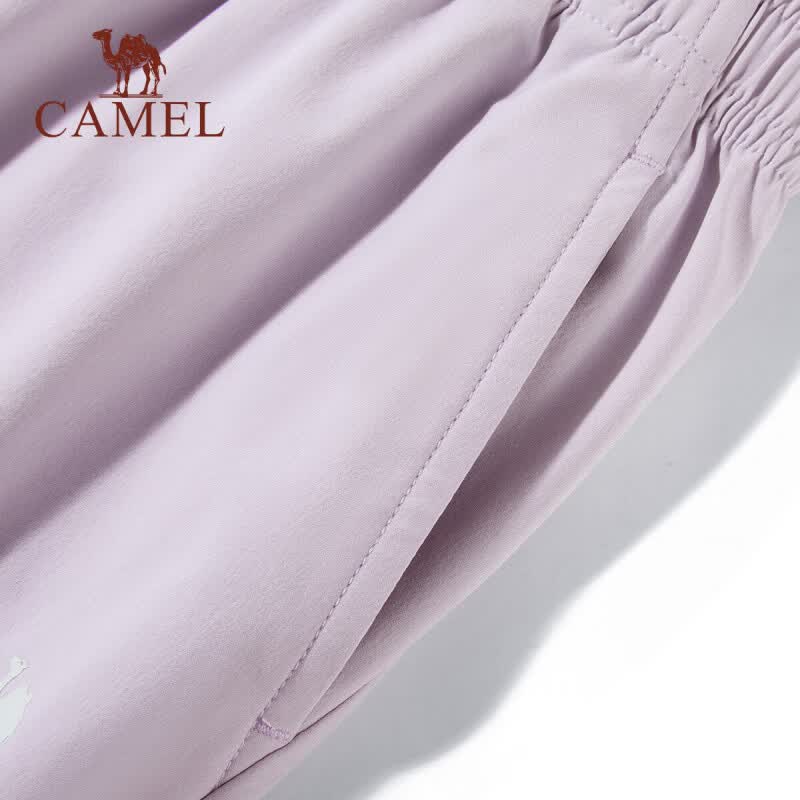 骆驼(CAMEL)儿童夏秋梭织长裤休闲运动裤速干裤抗菌冰感裤6-15岁中大童冰丝裤 幻影黑/循环灰 120