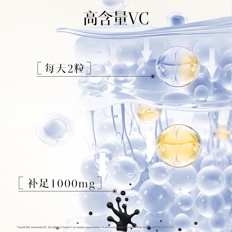 DHC高含量维生素C胶囊含维生素B2男女士成年人补充VC增强自护力 进口 1袋尝鲜装- 60粒*1袋