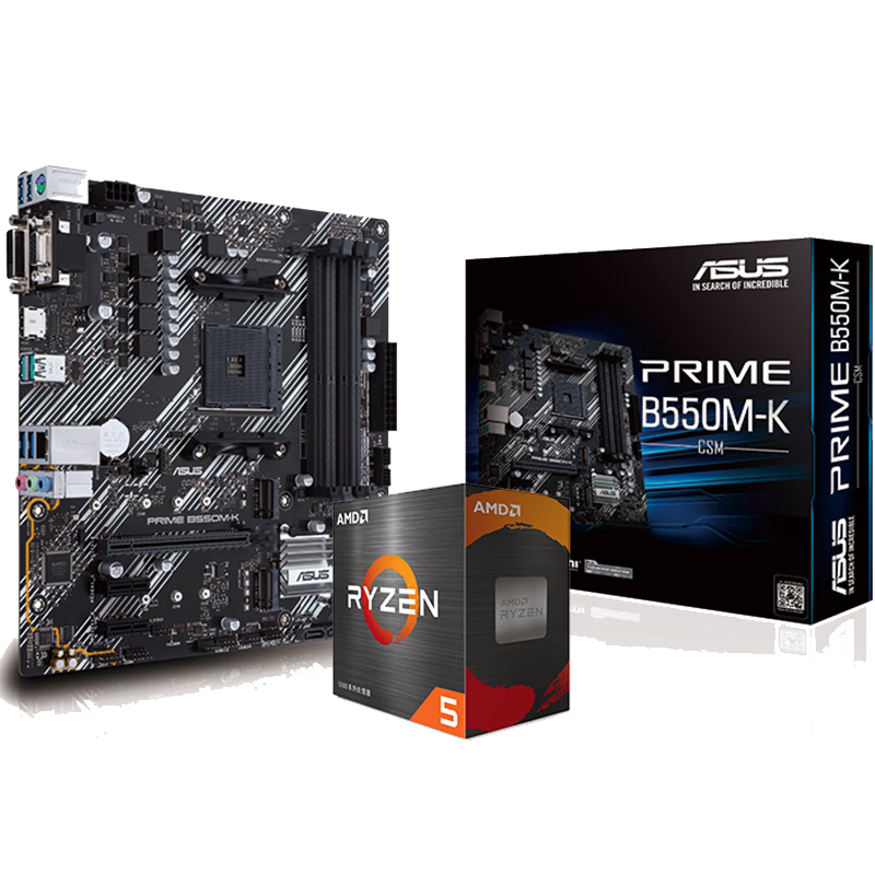 AMD ���� R7 5700X �� PRIME B550M-K ��U��װ 1819Ԫ