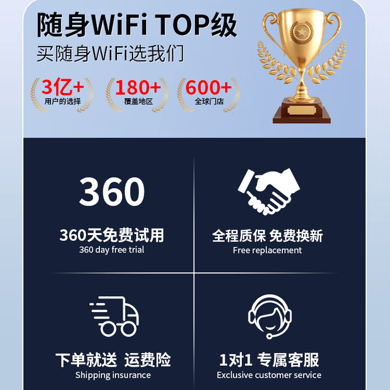 腾达（Tenda）随身wifi移动无线wifi6无限速流量卡无线网卡全网通免插卡便携高速路由器家用车载通用网络 旗舰版【3000毫安超长续航】三网通WIFI6