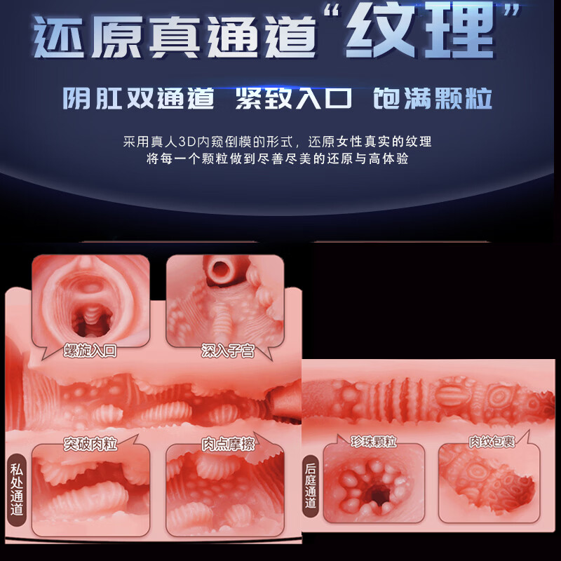 熹衍2蜜桃臀全自动加热吮吸自慰器飞机杯双通道倒模肥臀成人用品男 2.2斤双通道仿真肌肤美臀（馒头）非电动
