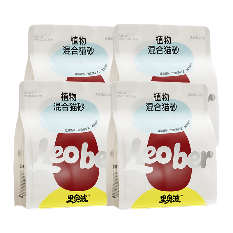 许翠花猫砂里奥波木薯豆腐猫砂混合膨润土除臭京东自营送货上门4包