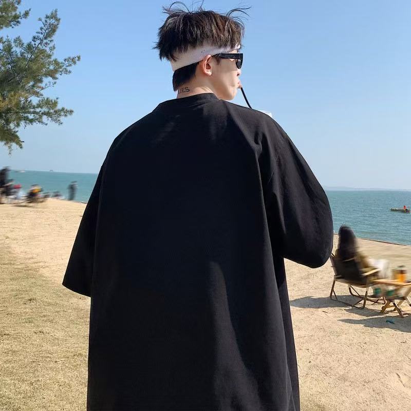 百搭男女同款纯棉短袖新款潮牌学院风t恤半袖男宽松版 粉红色 3XL