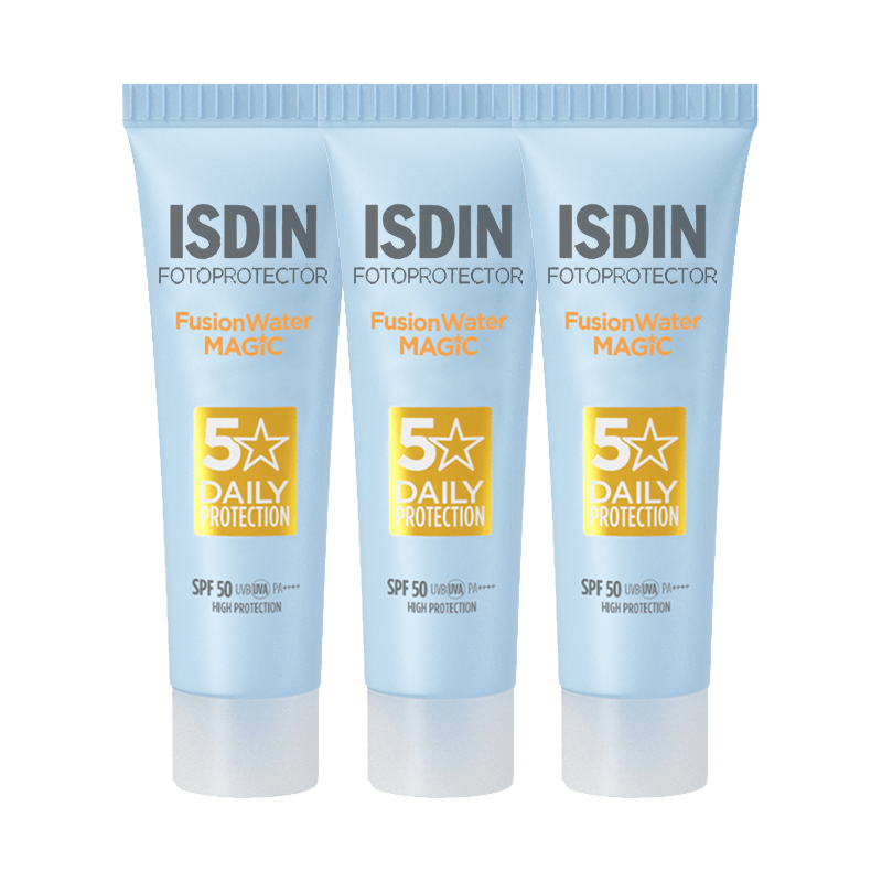 怡思丁（ISDIN）水感防晒霜隔离12ml*3 SPF50西班牙进口面部女男士户外防晒通勤