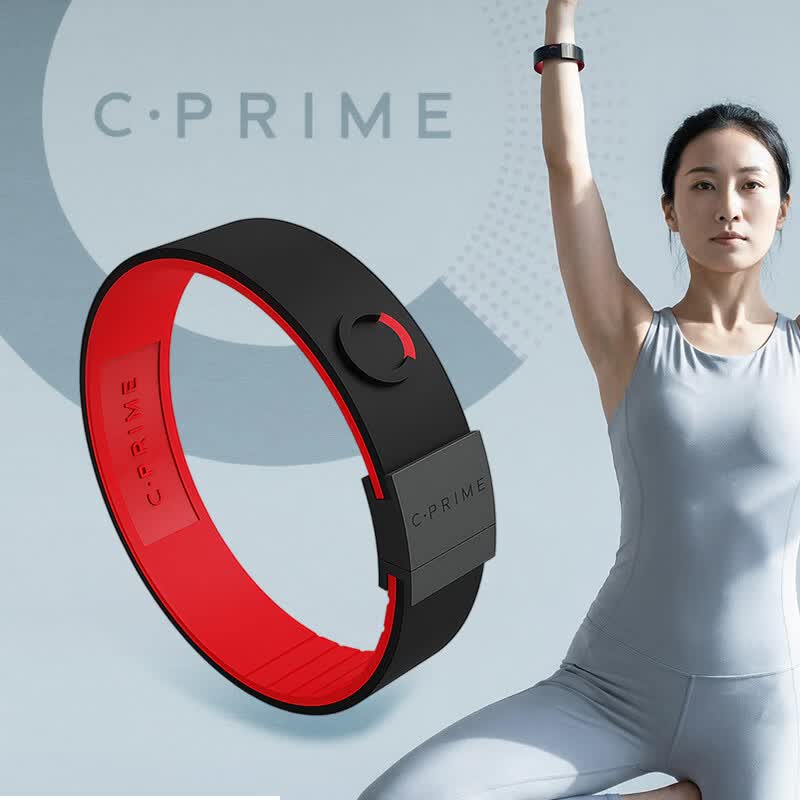 C·PRIME能量手环时尚手链情侣手镯饰品女士健身运动腕带男女生生日礼物女 酒红色【一代芯片丨窄版】