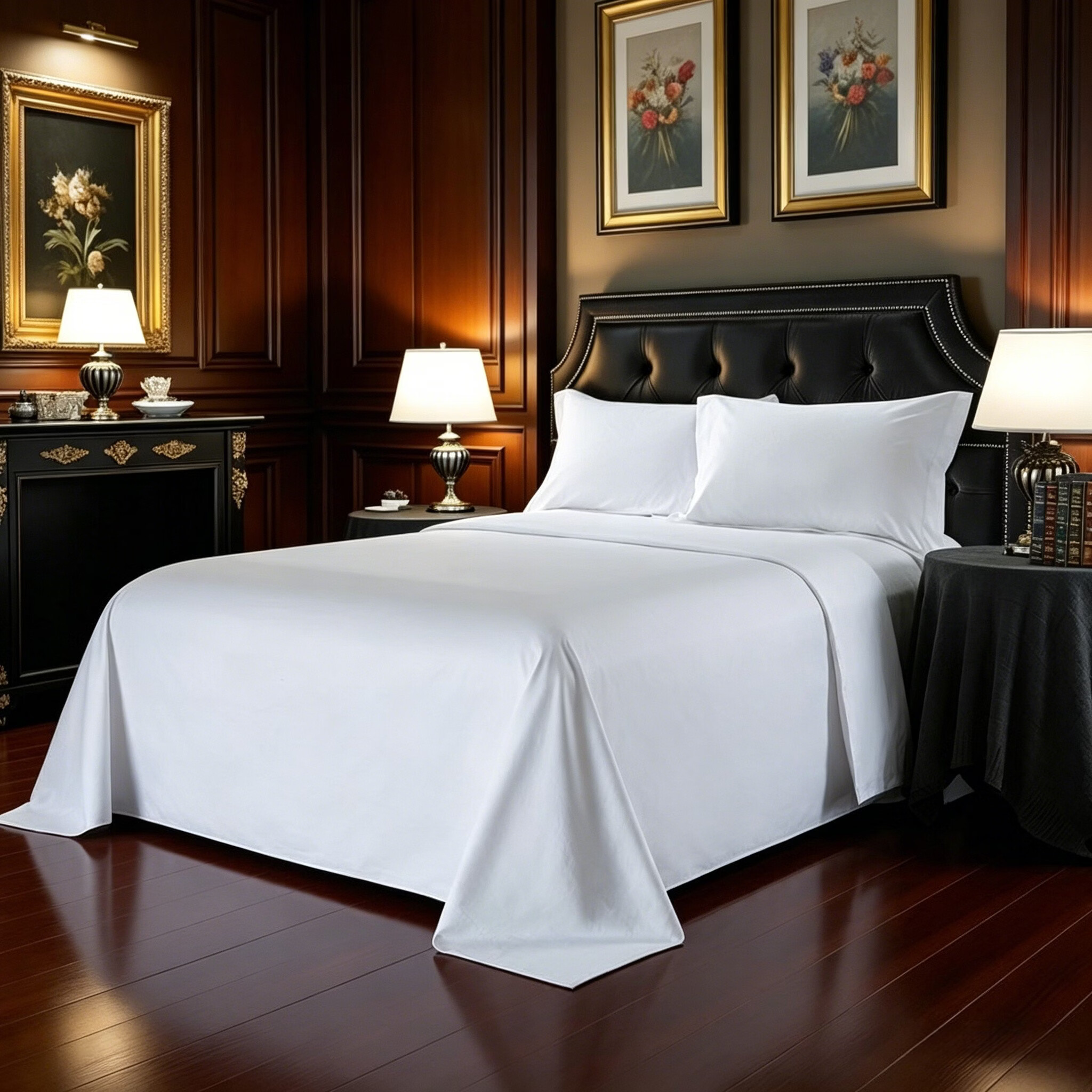 DAWNWEAVE埃及棉贡缎白色床单星级酒店宾馆60*60S床单单件纯棉加厚定制LOGO 全棉贡缎白色床单 60支 （星级酒店） 1.5米床床单 240cm*280cm